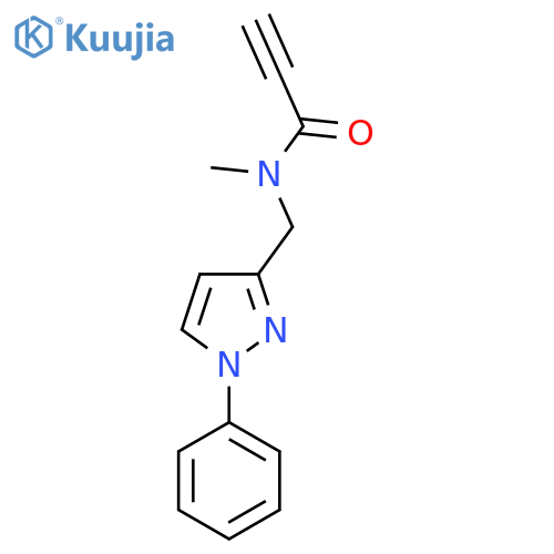 N-methyl-N-(1-phenyl-1H-pyrazol-3-yl)methylprop-2-ynamide structure