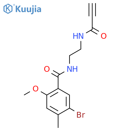 N-{2-(5-bromo-2-methoxy-4-methylphenyl)formamidoethyl}prop-2-ynamide structure