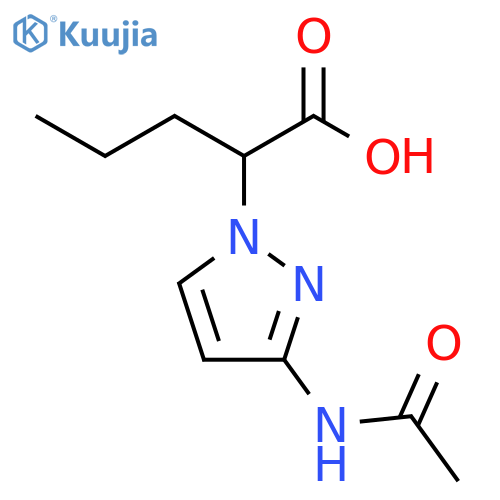 2-(3-acetamido-1H-pyrazol-1-yl)pentanoic acid structure
