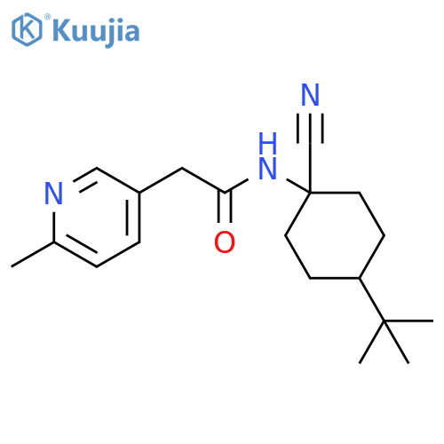 N-[1-Cyano-4-(1,1-dimethylethyl)cyclohexyl]-6-methyl-3-pyridineacetamide structure