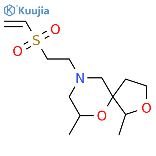 9-2-(ethenesulfonyl)ethyl-1,7-dimethyl-2,6-dioxa-9-azaspiro4.5decane structure