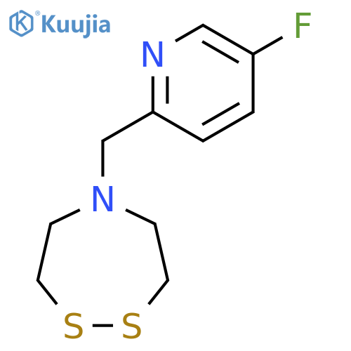 5-(5-fluoropyridin-2-yl)methyl-1,2,5-dithiazepane structure