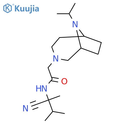 n-(1-Cyano-1,2-dimethylpropyl)-2-[9-(propan-2-yl)-3,9-diazabicyclo[4.2.1]nonan-3-yl]acetamide structure