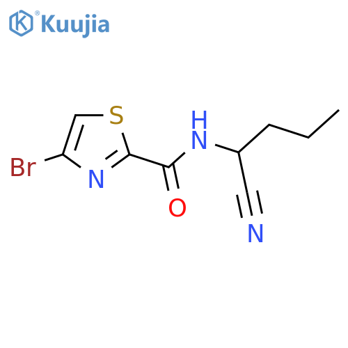 4-Bromo-N-(1-cyanobutyl)-1,3-thiazole-2-carboxamide structure