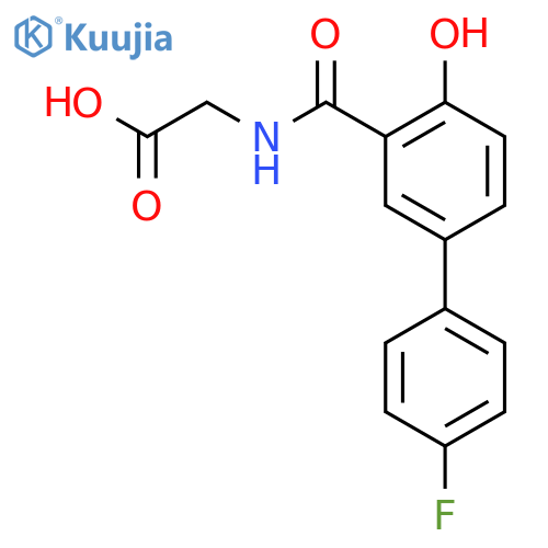 Glycine, N-[(4'-fluoro-4-hydroxy[1,1'-biphenyl]-3-yl)carbonyl]- structure