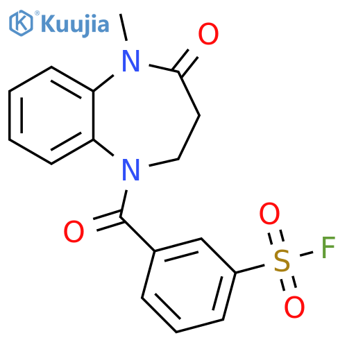 3-[(2,3,4,5-Tetrahydro-5-methyl-4-oxo-1H-1,5-benzodiazepin-1-yl)carbonyl]benzenesulfonyl fluoride structure