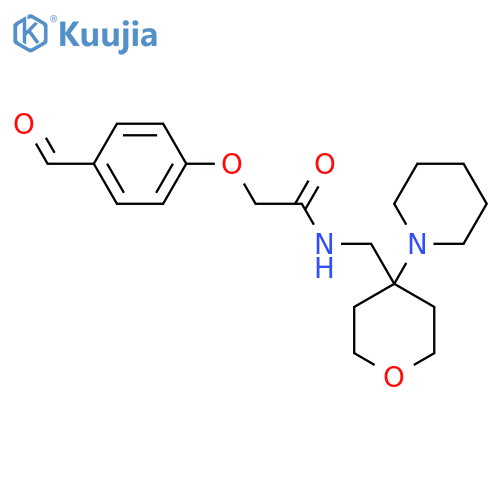 2-(4-Formylphenoxy)-N-[(4-piperidin-1-yloxan-4-yl)methyl]acetamide structure