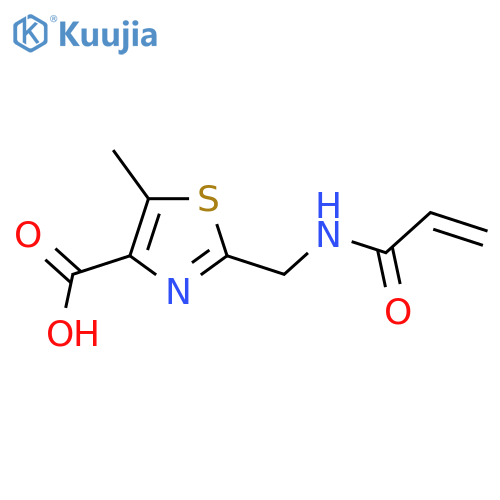 5-Methyl-2-[(prop-2-enoylamino)methyl]-1,3-thiazole-4-carboxylic acid structure