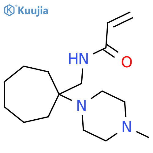 N-{1-(4-methylpiperazin-1-yl)cycloheptylmethyl}prop-2-enamide structure