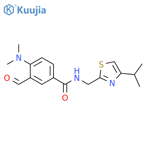 4-(Dimethylamino)-3-formyl-N-[[4-(1-methylethyl)-2-thiazolyl]methyl]benzamide structure