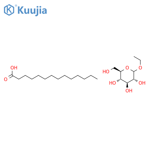 D-Glucopyranoside, ethyl, tetradecanoate structure