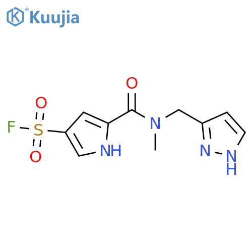 5-{methyl(1H-pyrazol-3-yl)methylcarbamoyl}-1H-pyrrole-3-sulfonyl fluoride structure