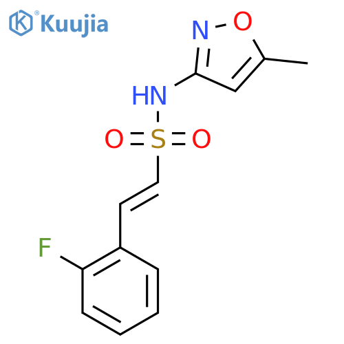 (E)-2-(2-Fluorophenyl)-N-(5-methyl-1,2-oxazol-3-yl)ethenesulfonamide structure