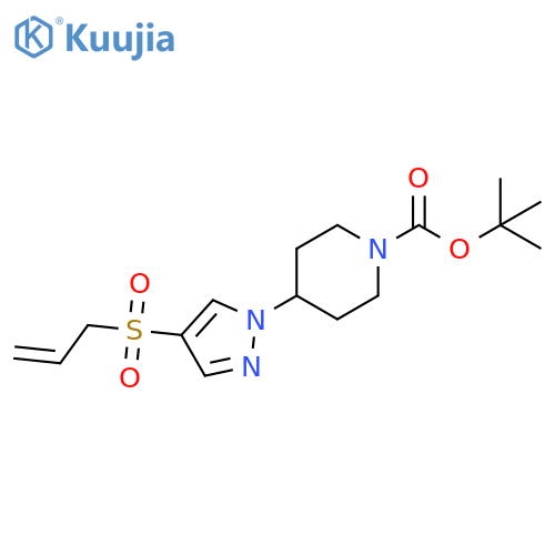 1,1-Dimethylethyl 4-[4-(2-propen-1-ylsulfonyl)-1H-pyrazol-1-yl]-1-piperidinecarboxylate structure