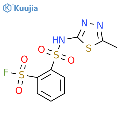 2-(5-methyl-1,3,4-thiadiazol-2-yl)sulfamoylbenzene-1-sulfonyl fluoride structure
