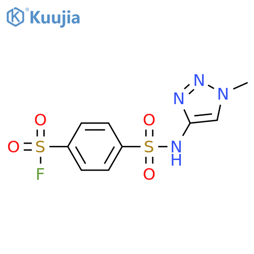 4-[[(1-Methyl-1H-1,2,3-triazol-4-yl)amino]sulfonyl]benzenesulfonyl fluoride structure