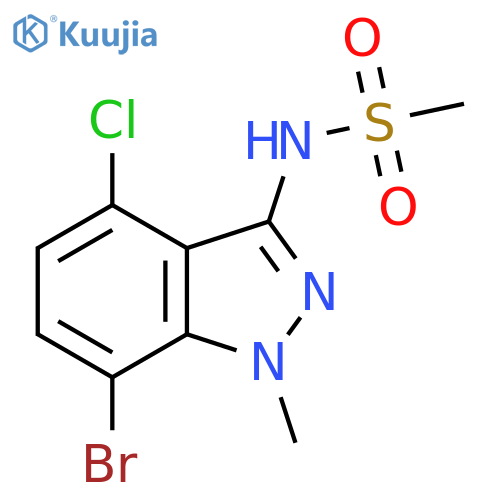 Methanesulfonamide, N-(7-bromo-4-chloro-1-methyl-1H-indazol-3-yl)- structure