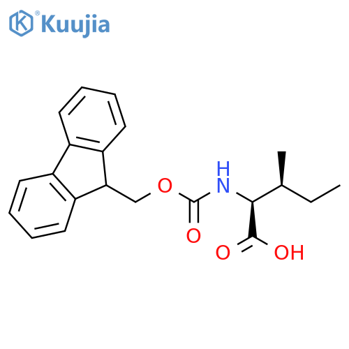2-({(9H-fluoren-9-yl)methoxycarbonyl}amino)-3-methylpentanoic acid structure