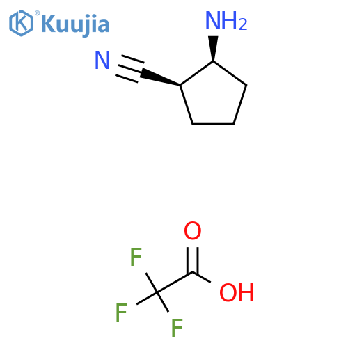 cis-2-aminocyclopentanecarbonitrile;2,2,2-trifluoroacetic acid structure