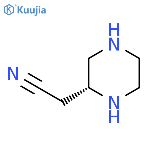 (R)-2-(Piperazin-2-yl)acetonitrile structure