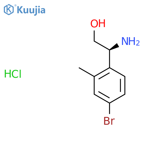 (S)-2-Amino-2-(4-bromo-2-methylphenyl)ethan-1-ol hydrochloride structure