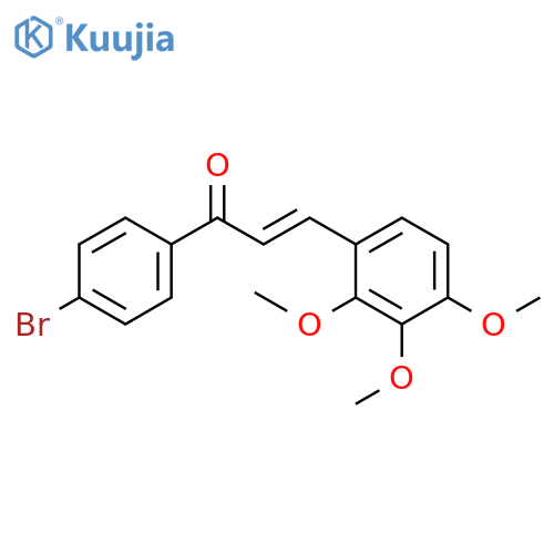 (2E)-1-(4-bromophenyl)-3-(2,3,4-trimethoxyphenyl)prop-2-en-1-one structure