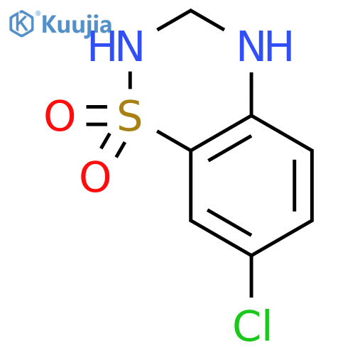 7-Chloro-3,4-dihydro-2H-1,2,4-benzothiadiazine-1,1-dioxide structure