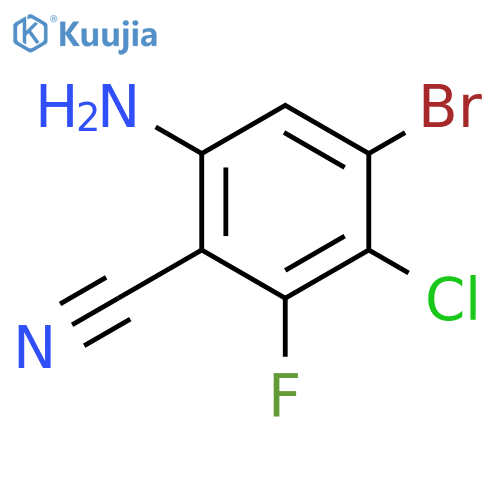 Benzonitrile, 6-amino-4-bromo-3-chloro-2-fluoro- structure