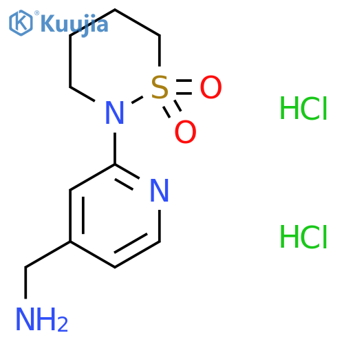 [2-(1,1-Dioxothiazinan-2-yl)pyridin-4-yl]methanamine;dihydrochloride structure