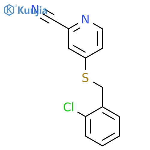 2-Pyridinecarbonitrile, 4-[[(2-chlorophenyl)methyl]thio]- structure