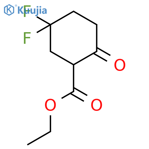 Ethyl 5,5-difluoro-2-oxo-cyclohexanecarboxylate structure