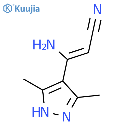 2-Propenenitrile,3-amino-3-(3,5-dimethyl-1H-pyrazol-4-yl)- structure
