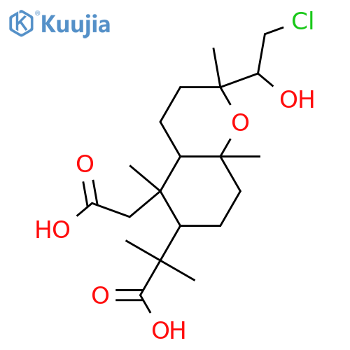 15-Chloro-8,13-epoxy-14-hydroxy-2,3-seco-2,3-labdanedioic acid; (ent-8α,13S,14R)-form structure