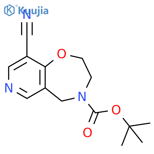 tert-butyl 9-cyano-2H,3H,4H,5H-pyrido3,4-f1,4oxazepine-4-carboxylate structure