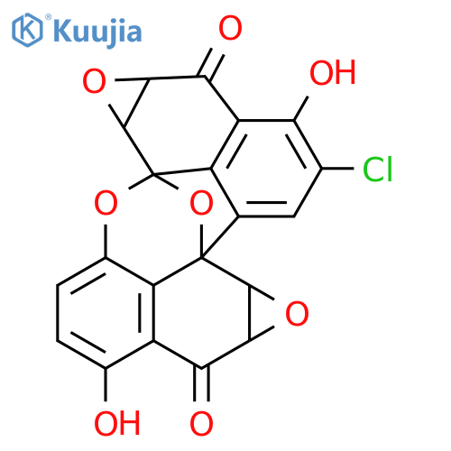 6H,11H-1b,7b-Epoxybisoxireno[2,3]naphth[1,8-bc:1',8'-ef]oxepin-6,11-dione, 9-chloro-1a,6a,7a,11a-tetrahydro-5,10-dihydroxy-, (1aR,1bS,6aS,7aR,7bS,11aS)- structure