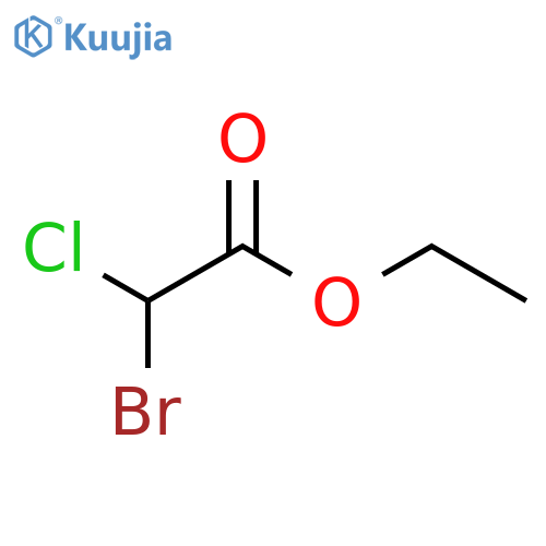 Acetic acid, bromochloro-, ethyl ester structure