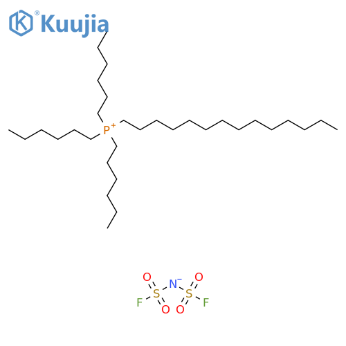 Bis(fluorosulfonyl)azanide;trihexyl(tetradecyl)phosphanium structure