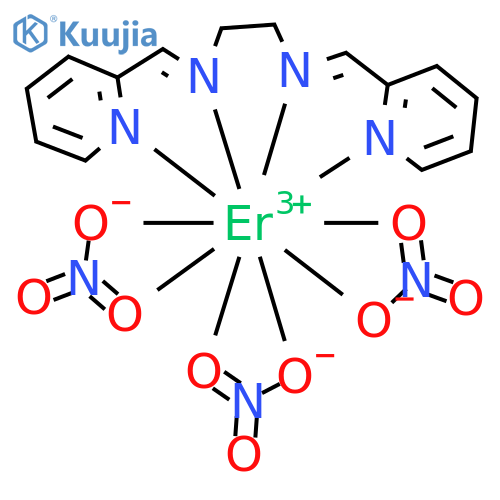 Erbium, [N,N'-bis[(2-pyridinyl-κN)methylene]-1,2-ethanediamine-κN,κN']tris(nitrato-κO,κO')- (9CI) structure