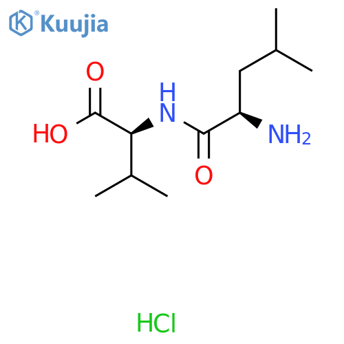 (2S)-2-[[(2R)-2-Amino-4-methylpentanoyl]amino]-3-methylbutanoic acid;hydrochloride structure