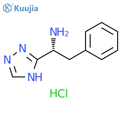 1H-1,2,4-Triazole-5-methanamine, α-(phenylmethyl)-, hydrochloride (1:1), (αR)- structure