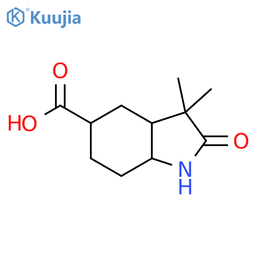 1H-Indole-5-carboxylic acid, octahydro-3,3-dimethyl-2-oxo- structure