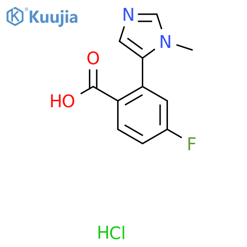 4-Fluoro-2-(3-methylimidazol-4-yl)benzoic acid;hydrochloride structure