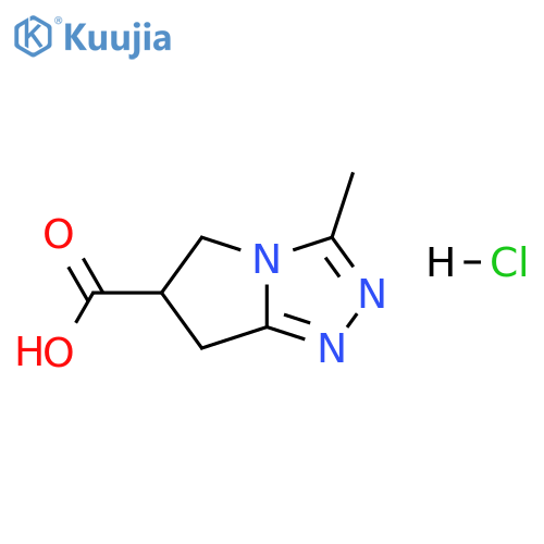 5H-Pyrrolo[2,1-c]-1,2,4-triazole-6-carboxylic acid, 6,7-dihydro-3-methyl-, hydrochloride (1:1) structure
