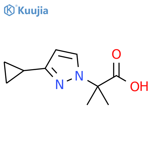 3-Cyclopropyl-α,α-dimethyl-1H-pyrazole-1-acetic acid structure
