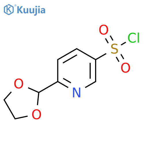 6-(1,3-Dioxolan-2-yl)pyridine-3-sulfonyl chloride structure