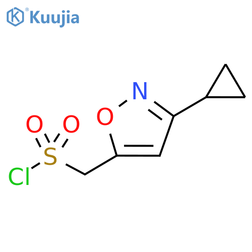 (3-Cyclopropyl-1,2-oxazol-5-yl)methanesulfonyl chloride structure
