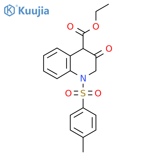 Ethyl 1-(4-methylphenyl)sulfonyl-3-oxo-2,4-dihydroquinoline-4-carboxylate structure