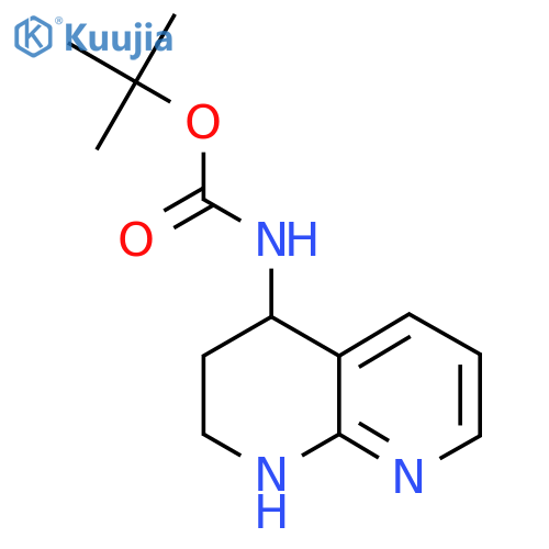 Tert-butyl N-(1,2,3,4-tetrahydro-1,8-naphthyridin-4-yl)carbamate structure