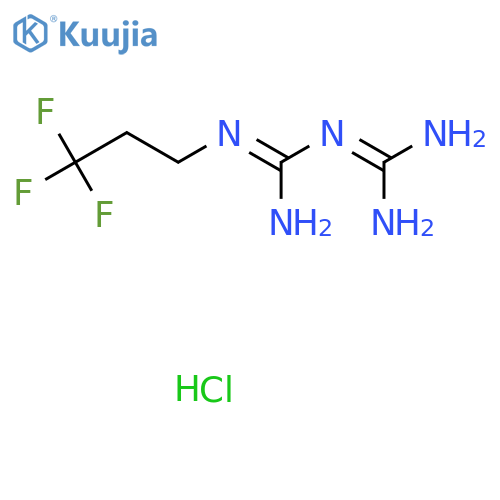 1-(Diaminomethylidene)-2-(3,3,3-trifluoropropyl)guanidine;hydrochloride structure