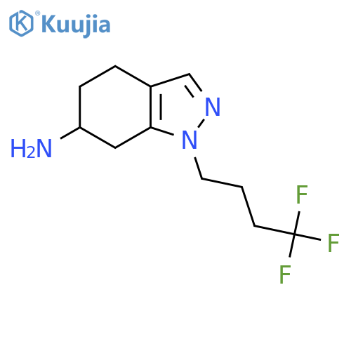 1-(4,4,4-Trifluorobutyl)-4,5,6,7-tetrahydroindazol-6-amine structure